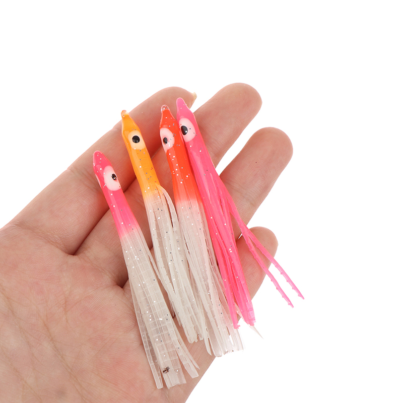 Luminous Squid Skirts Soft Lure Pesca Fishing Lure Octopus Night