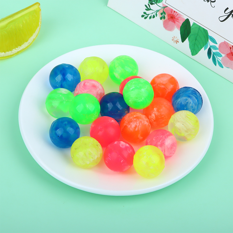 Pcs Rubber Cloud Bouncy Balls Toy Jumping Balls Mini Neon Swirl