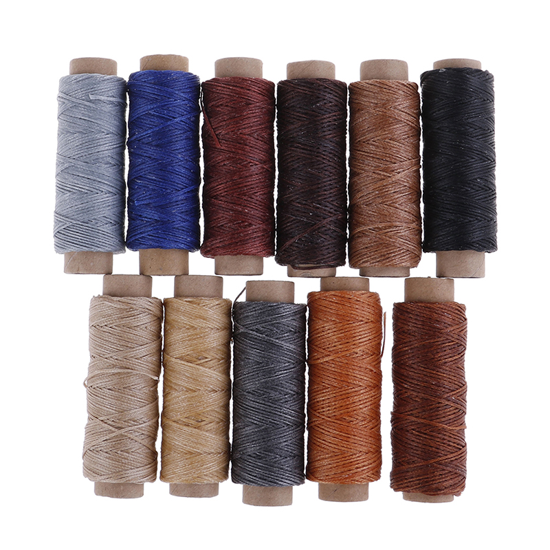 Flat Waxed Sewing Line Thread Leather Cords For DIY Hand Stitching Thread  Crafts