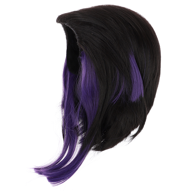 Anime Kochou Shinobu Black-purple Cosplay Synthetic Hair Wigs Party  Exhibiti W❤D