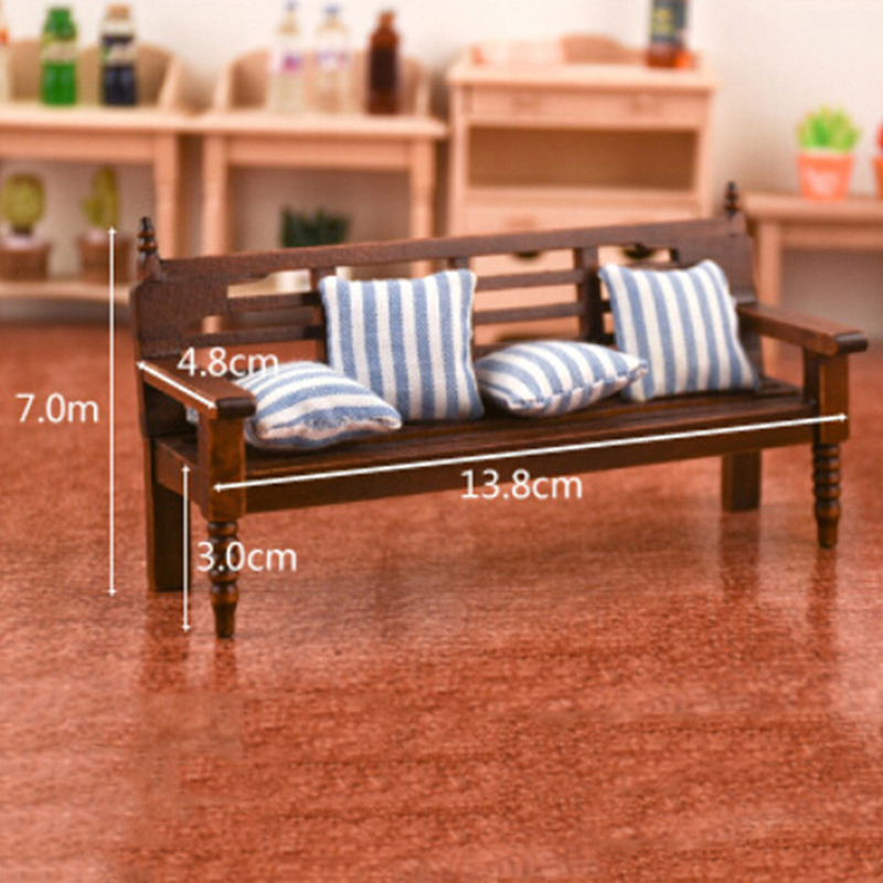 Low wooden store sofa