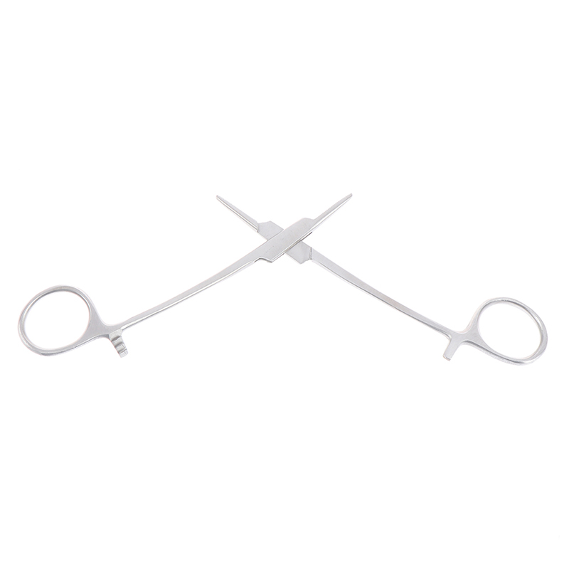 12cm Locking Forceps Curved Hemostat Farm Tool Needle Clamp Suture Needle  Ho SN❤