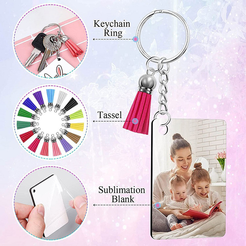 Flossie Blanks Round Sublimation Keychains 2 Pack (Blank)