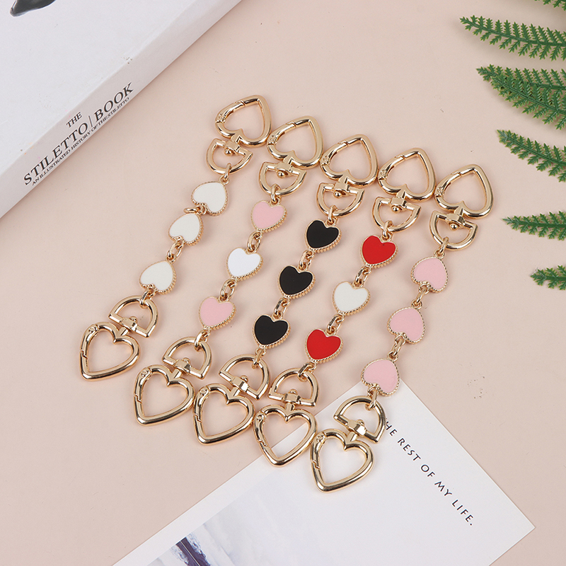 Bag Chain Strap Extender Heart-shaped Replacement Chain For Purse