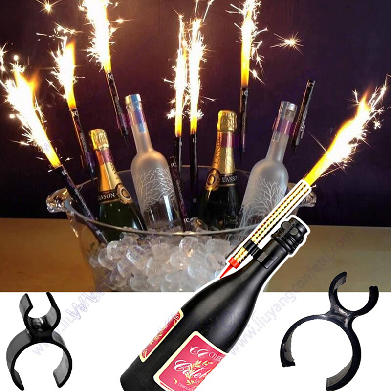 1pcs simple bouteille de champagne clip bougie d'anniversaire feu d'artifice