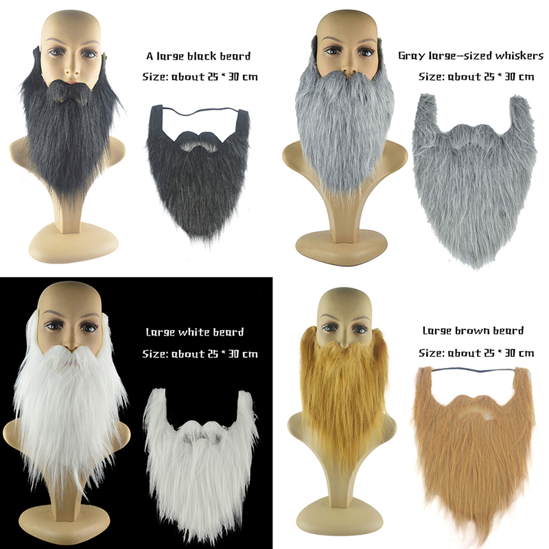 DIY FANCY DRESS Fake Beard Long Fluff Beards Cosplay Costume Props ...