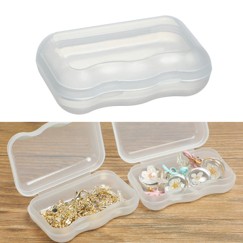 Mini Storage Box Transparent Plastic Box Earrings Jewelry Storage OrganizZK  FL