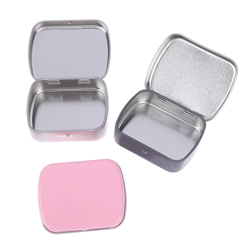 Small Empty Metal Tin Flip Storage Pill Box Case Organizer For Candy K ...