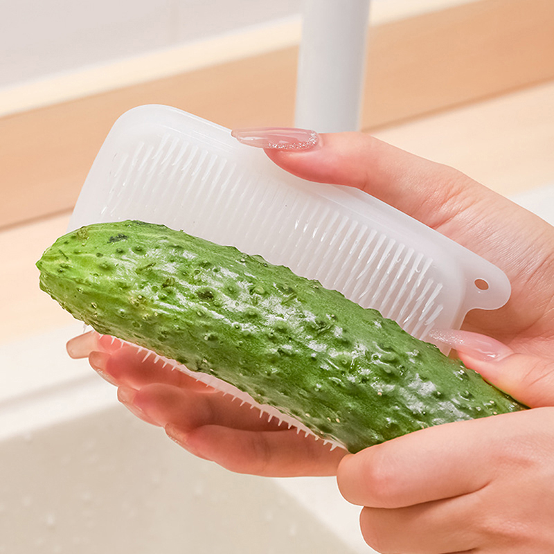 1pc Bendable Multi-functional Fruit & Vegetable Cleaning Brush