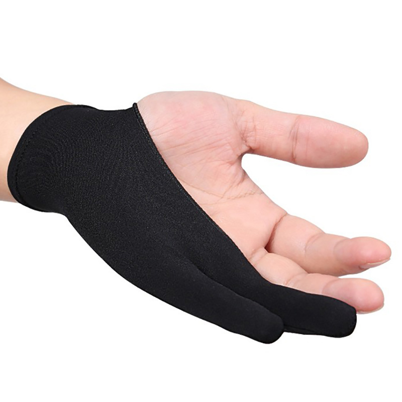 1PC Artist Drawing Glove for Any Graphics Drawing Table 2 finger  Anti-Fouling Both for Right And Left Hand Black Drawing Gloves