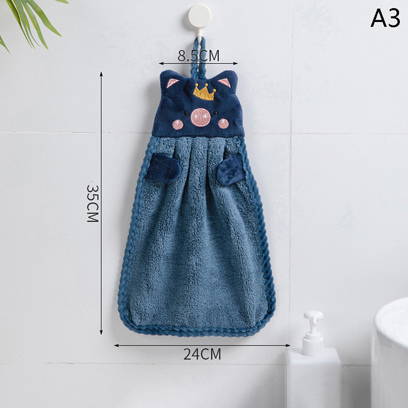 Hand towel household cute absorbent kitchen towel lazy rag wipe towel solid  C2