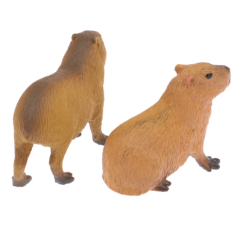 Simulation MIni Cute Wild Animals Model Figurines Capybara Collection Toy  Gi SN❤