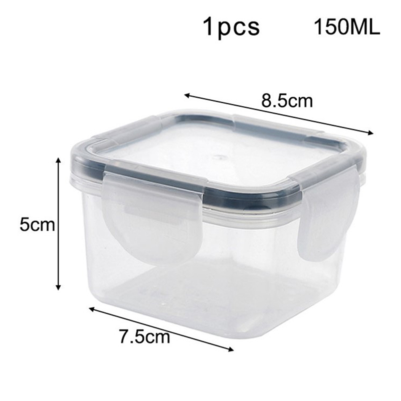 1Pcs 150ML PP Kitchen Sealing Box Snack Container Portable Food