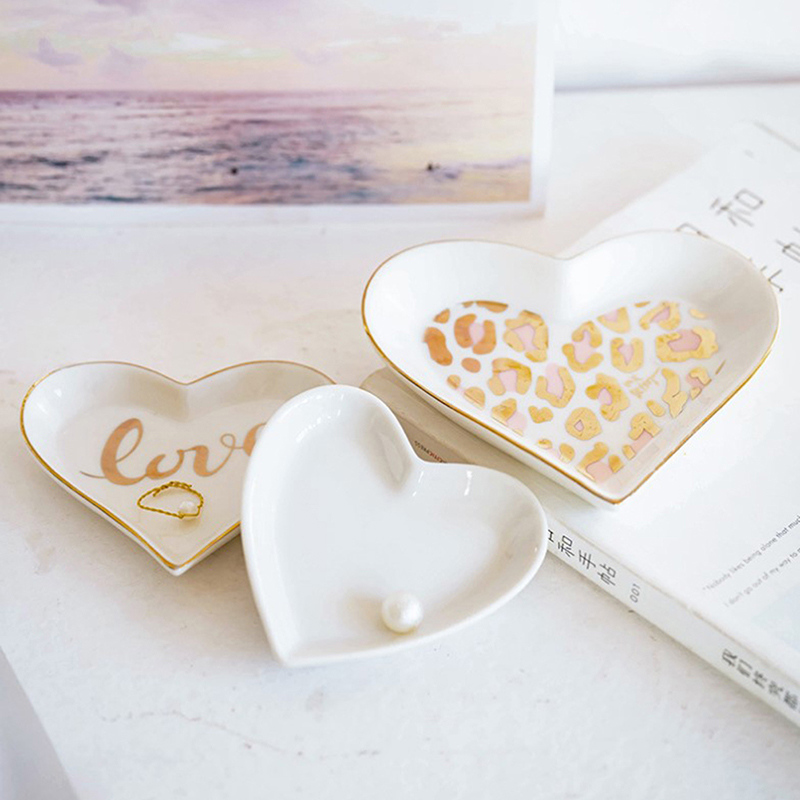 1 pz piattino a forma di cuore carino mini piatto in ceramica piatto  insalata