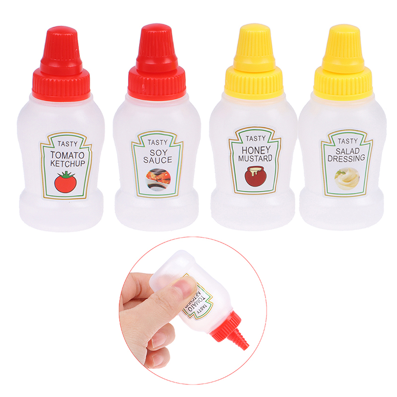 Mini Seasoning Sauce Bottles, Portable Ketchup Bottle, Salad