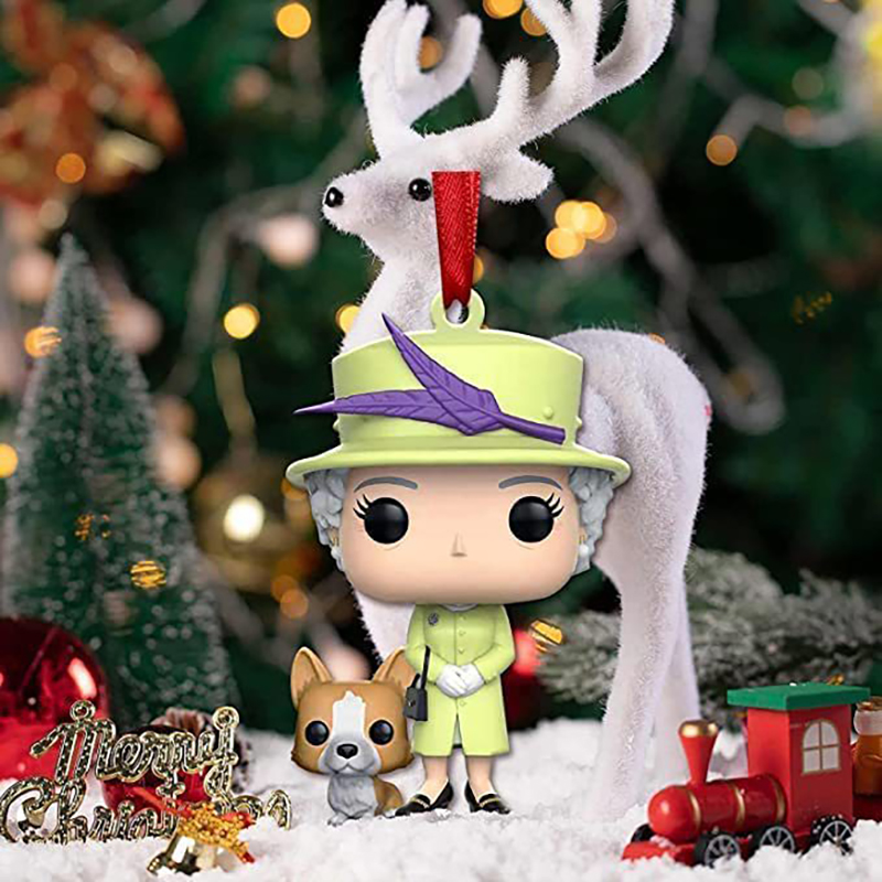 queen and corgi christmas decoration