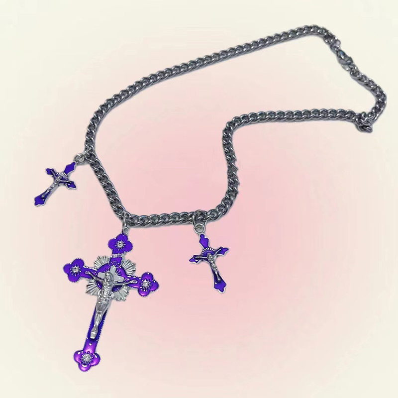 Aesthetic cross deals necklace