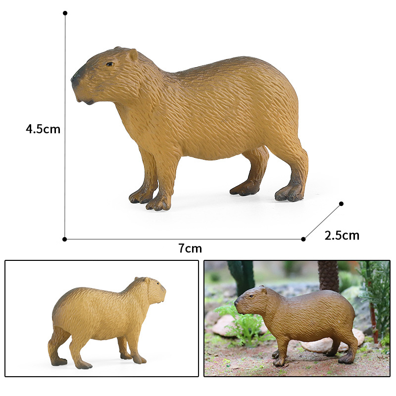 1PC Simulation toy wild animal model simulation capybara tabletop