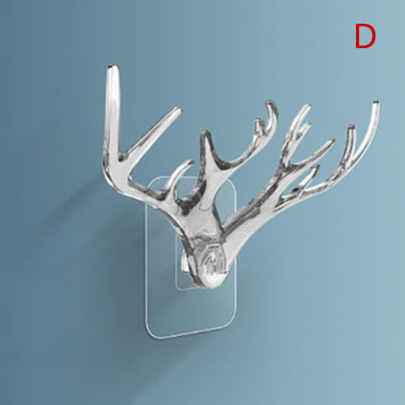 Wall Hanging Hook Vintage Deer Head Antlers for Hanging Clothes Hat Scarf  Key Deer Horns Hanger Rack Wall Decoration