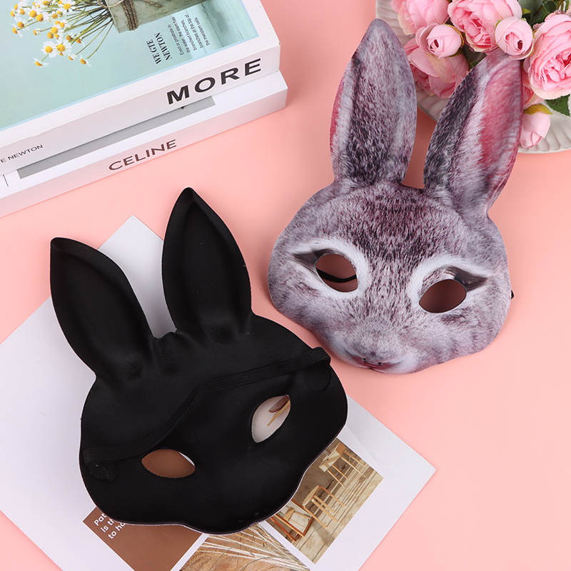 half face rabbit mask