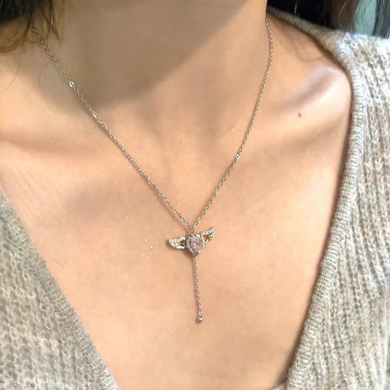 Crystal angel deals necklace