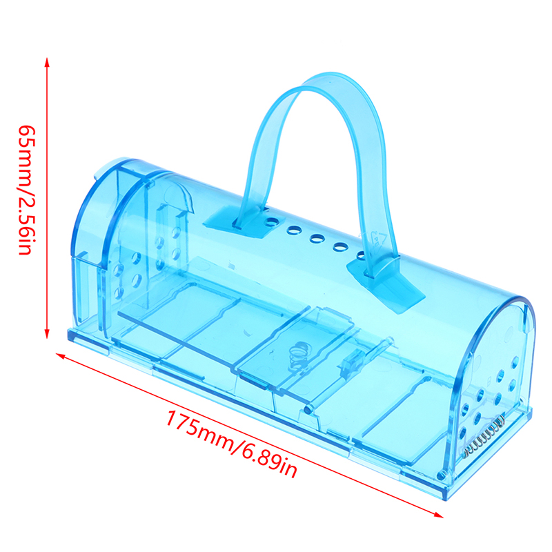 1Pc Smart Self-locking Mousetrap Safe Firm Transparent Household