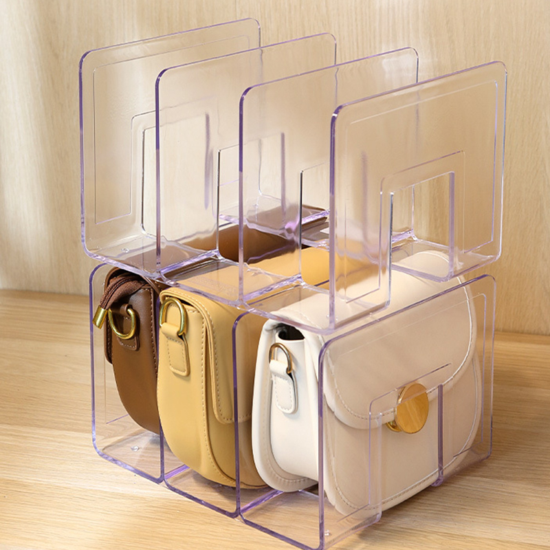 Handbag Storage Box Divider Shelf Storage Rack Cabinet Partition Display  Cas F3