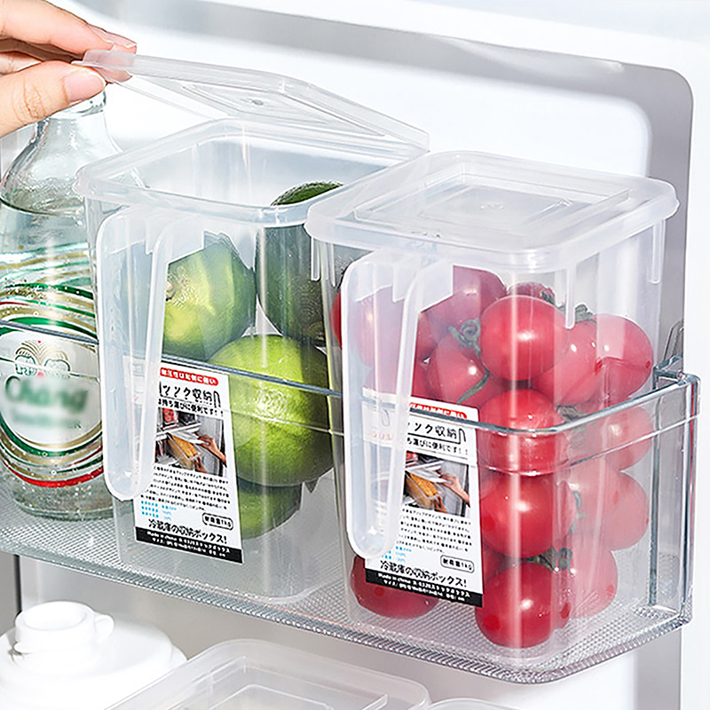 Refrigerator Storage Box With Lid Fridge Side Door Food Fresh Organizer  Kitch TS