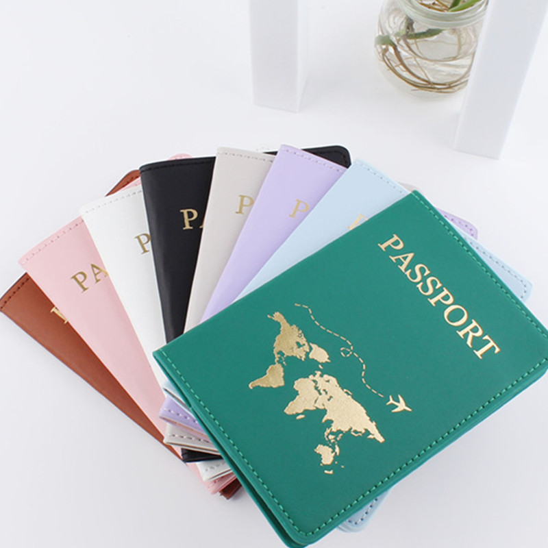 Cute Girl Travel Passport Holder PU Leather Cover on the passport