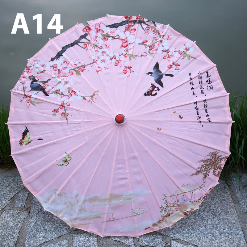 Panno di seta donne ombrello giapponese fiori di ciliegio antica danza ombrello  ombrello decorativo ombrello cinese stile olio carta ombrello