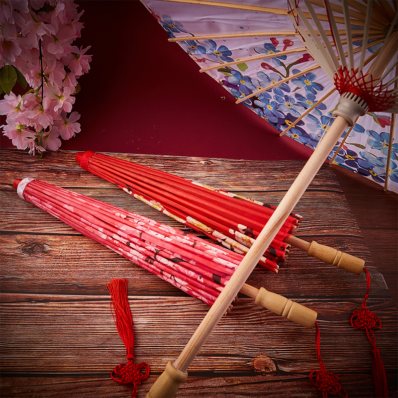 Panno di seta donne ombrello giapponese fiori di ciliegio antica danza ombrello  ombrello decorativo ombrello cinese stile olio carta ombrello