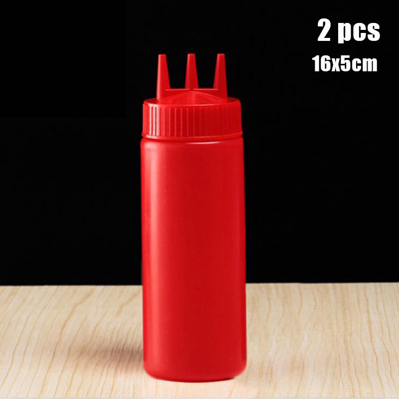 3 Holes Twist Cap Squeeze Bottle Food Grade Plastic Mayo Bottles Kitchen  GadA#$6