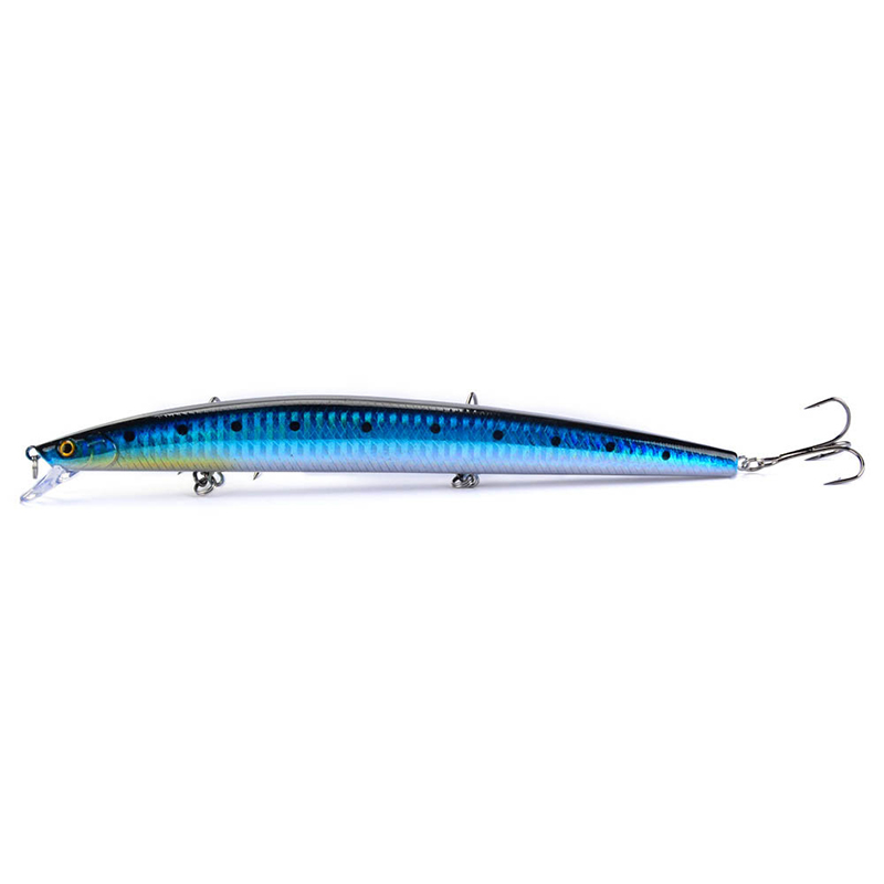 18cm 24g big long fish Minnow sea fishing lure bait 3D eyes Strong hooks  lu~p LS
