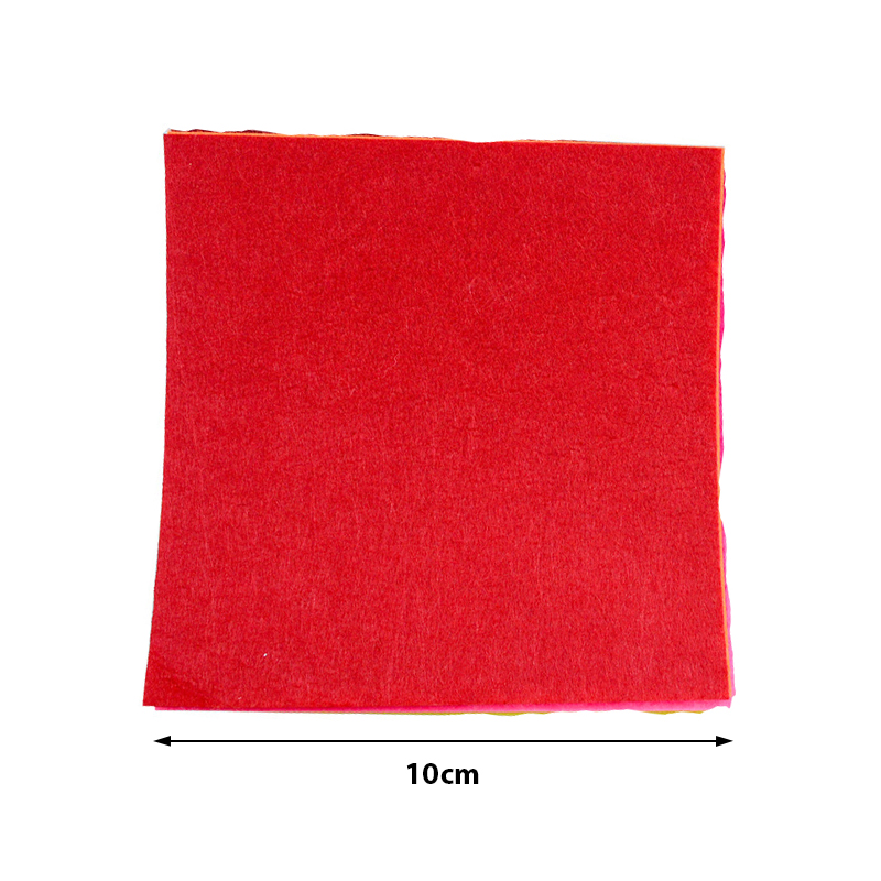 Nonwoven Felt Fabric 10x10cm Patchwork Cloth Bundle for Kids