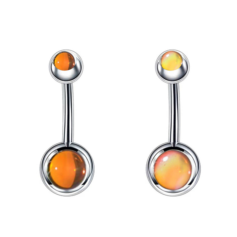 Orange belly deals button ring