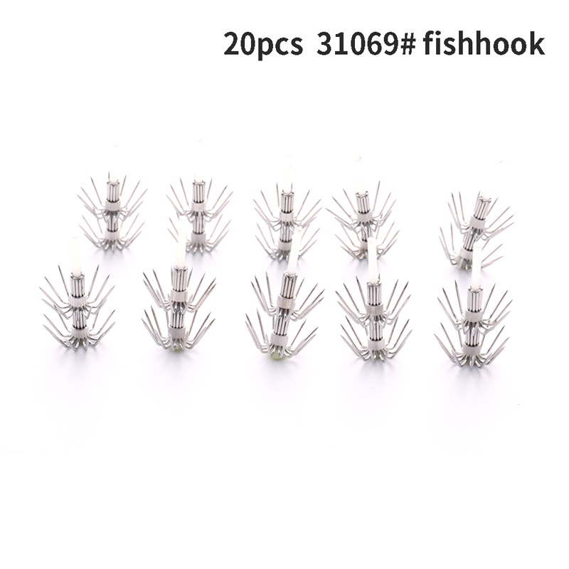 Multi-size Cuttlefish Squid Jig Lure Hooks Sharp Umbrella Hooks Shrimp  Octo###