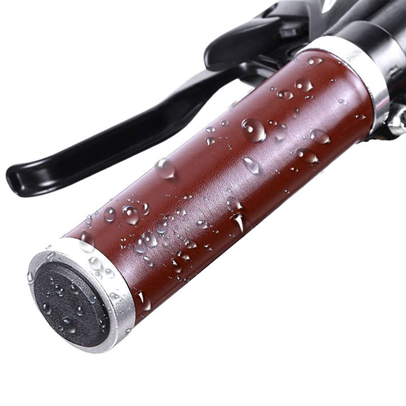 1pair Bicycle Grips Mountain Bike Leather Grip Bicycle Handle