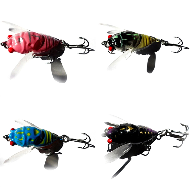 1PC CICADA BASS Insect Fishing Lures 4Cm Crank Bait Floating