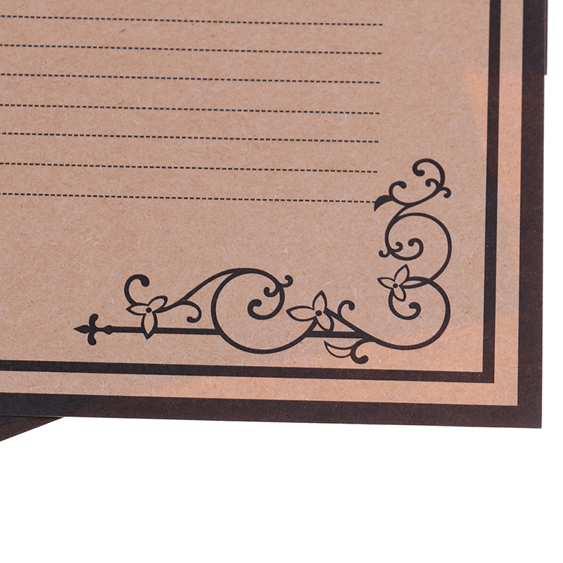 8pcs/bag Vintage Kraft Paper Classical Letter Paper Simple Love Letter Paper  ;;^