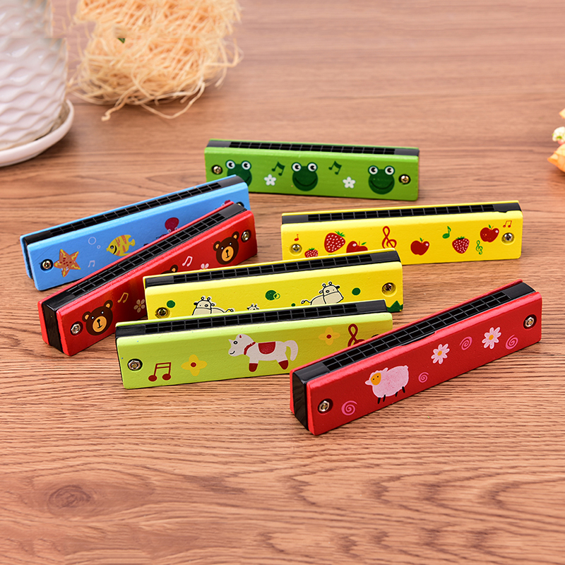 Harmonica en Bois Jouet Enfant Lot X4 - Bois&Poterie