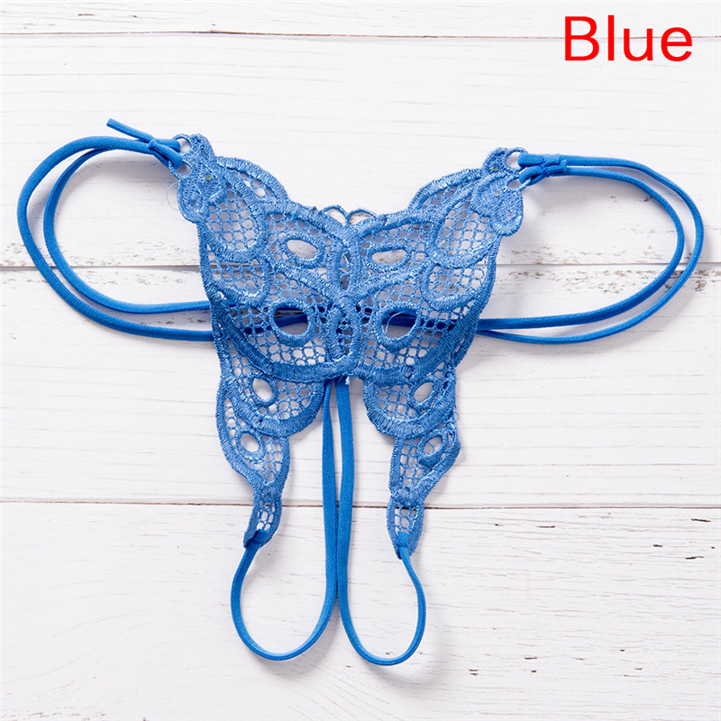 2 Pack Women's Lady Lace Thong Sexy Lingerie Open Crotch G-Strings  Underwear Briefs Butterfly with Flower Women Sexy Underwear Transparent  Panties(Free Size Waist 24.0-41.0 inches) price in UAE,  UAE