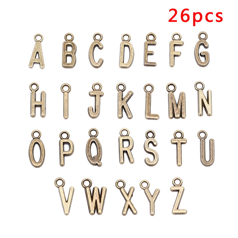 5PCS Stainless Steel Letter Charm,gold Initial Charm,vermeil Letter Pendant,gold  Initial Charms,a-z gold/rose Gold/silver 